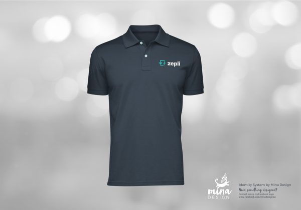 Zepli Logo Embroidery on Polo Shirt Mockup